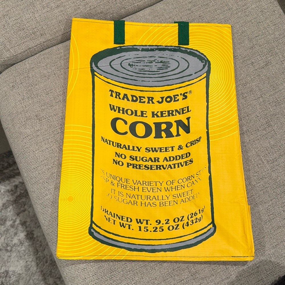 Trader Joe’s Reusable Corn Grocery Tote Bag